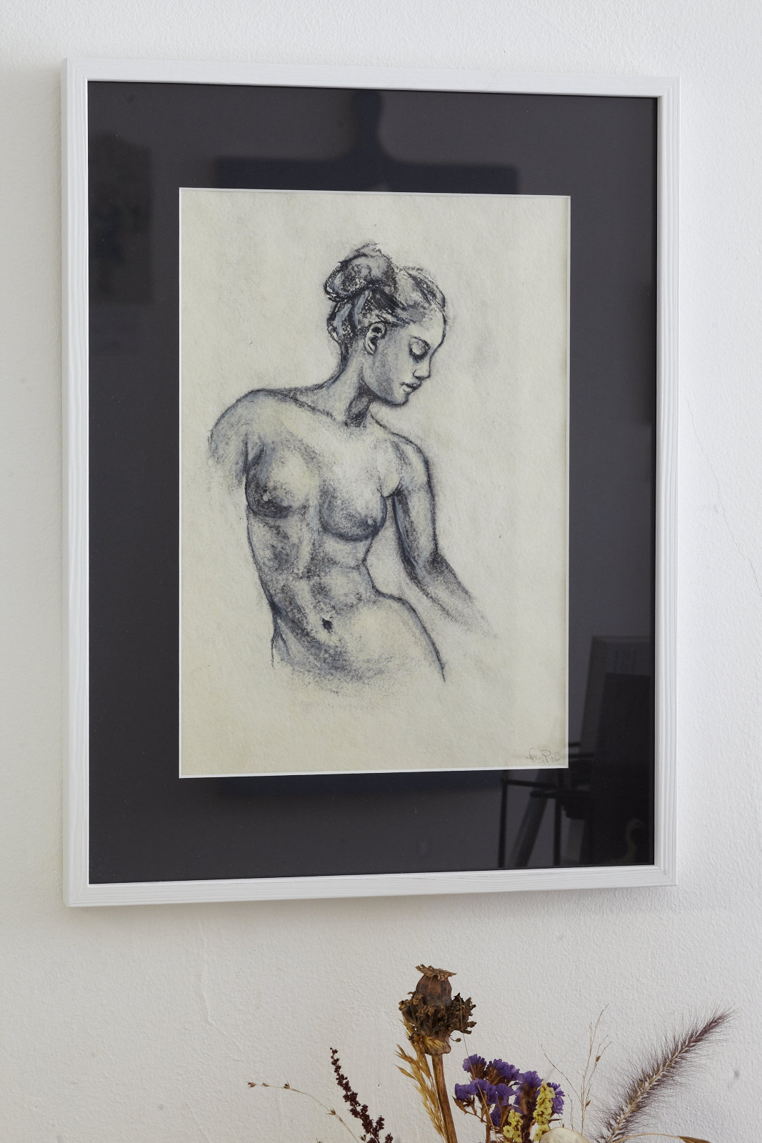 Fragment - Zeichnung im Rahmen