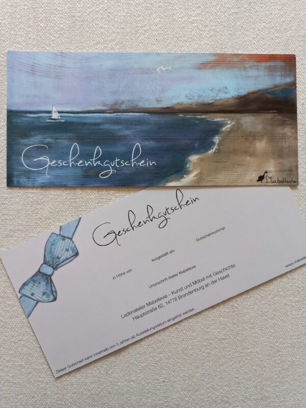 Gutschein für Kunst aus dem Atelier Mabellevie