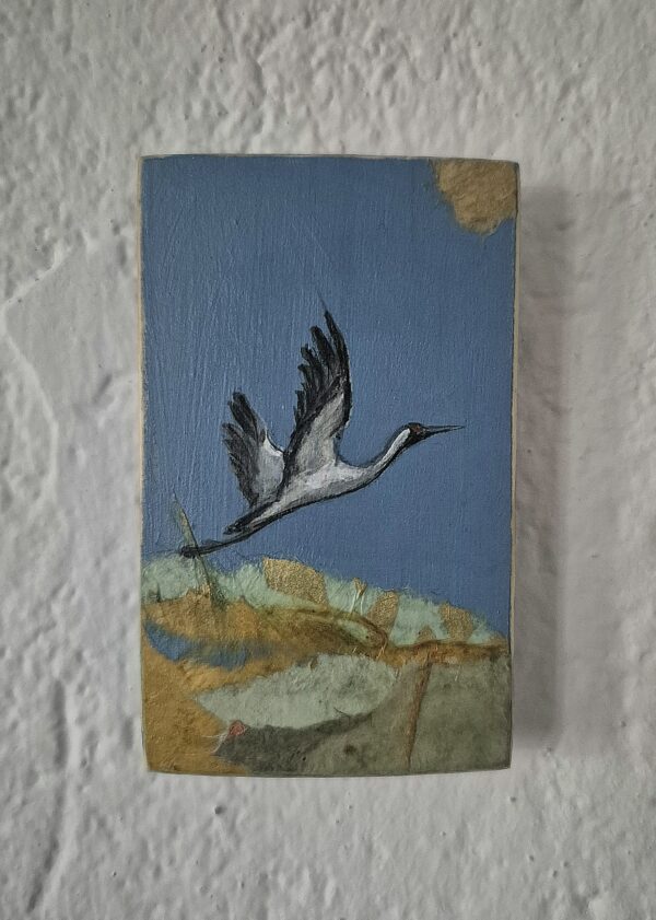 Aufbruch - ein Miniaturgemälde auf Holz